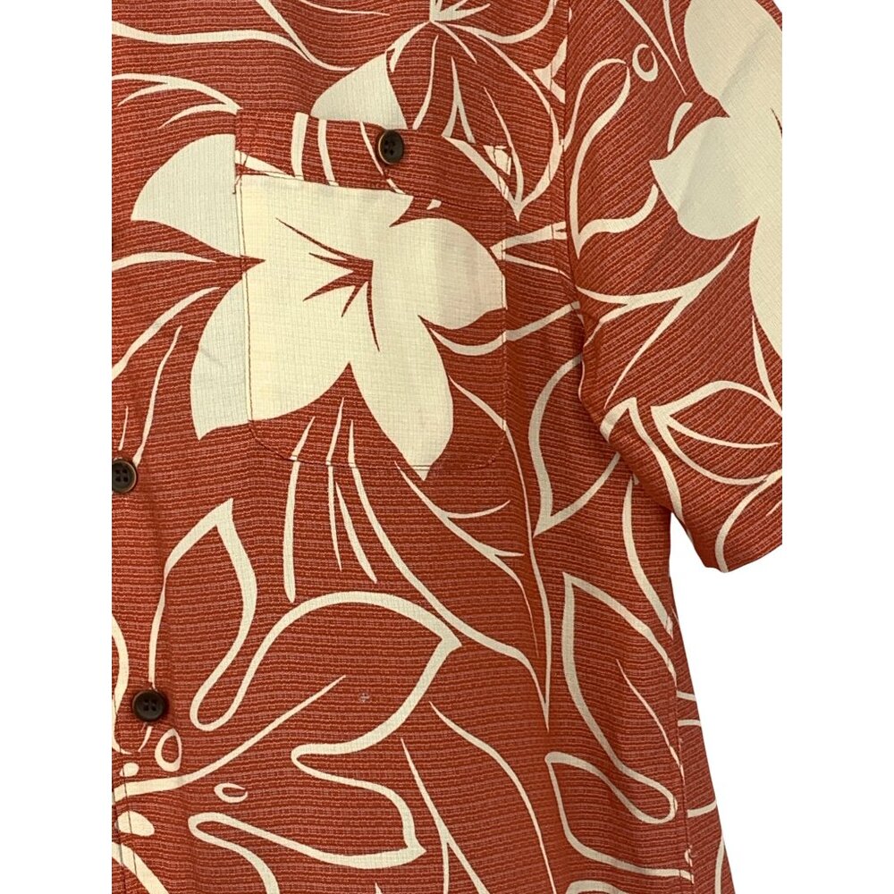Quiksilver Waterman Collection Men Size Medium M Floral Hawaiian Shirt Short EUC - Picture 2 of 10